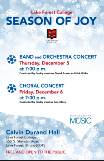 Music Department Concerts Welcome the Holiday Season