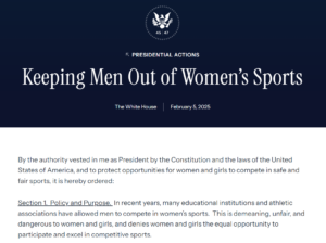 Trump signs executive order banning transgender athletes from women’s sports