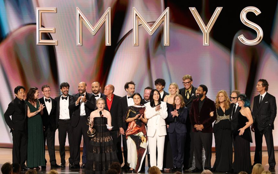 crowd of people recieving an Emmy award